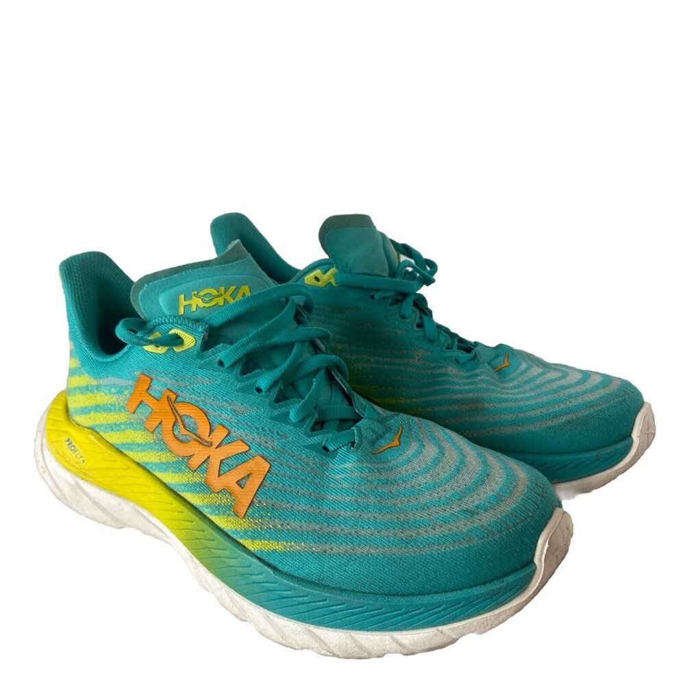 Hoka One One Mach Women Size 8B Shoes Green Blue Running Sneaker 1127894 CEPR